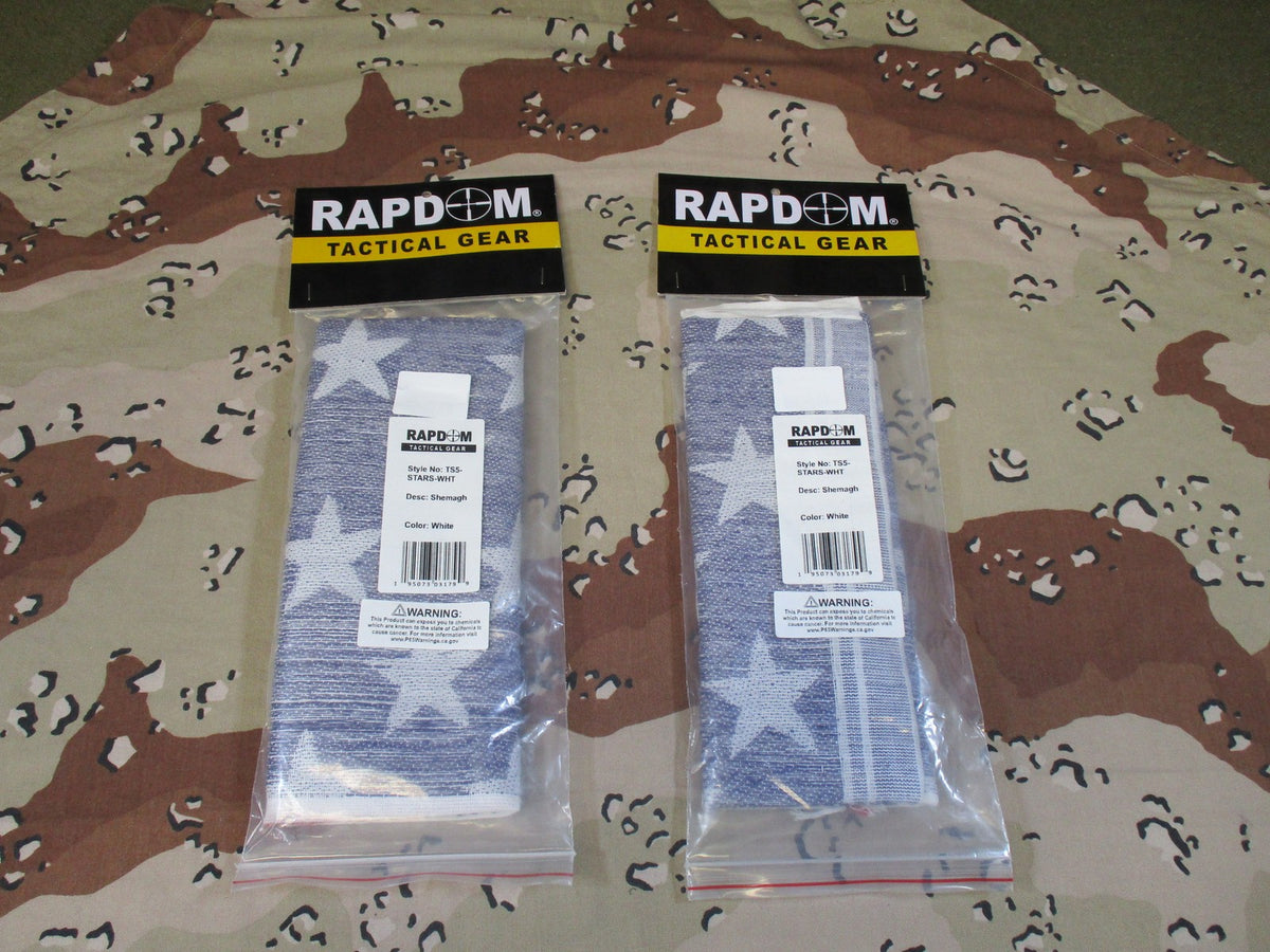 2 Pack Rapdom Tactical Shemagh Scarf USA Flag Pattern New