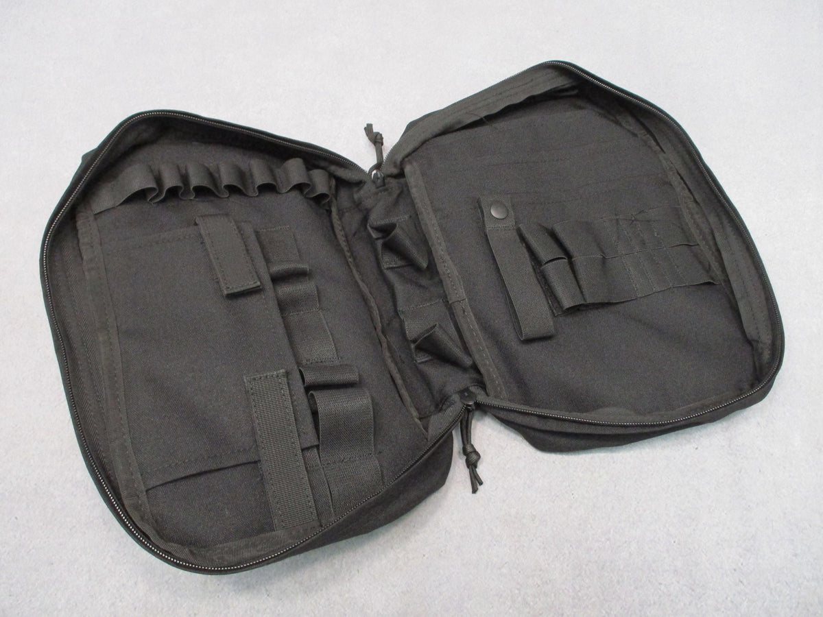 M9 Aid Bag Medical Organizer Insert Black Clamshell Pouch Elastic Tool Holders