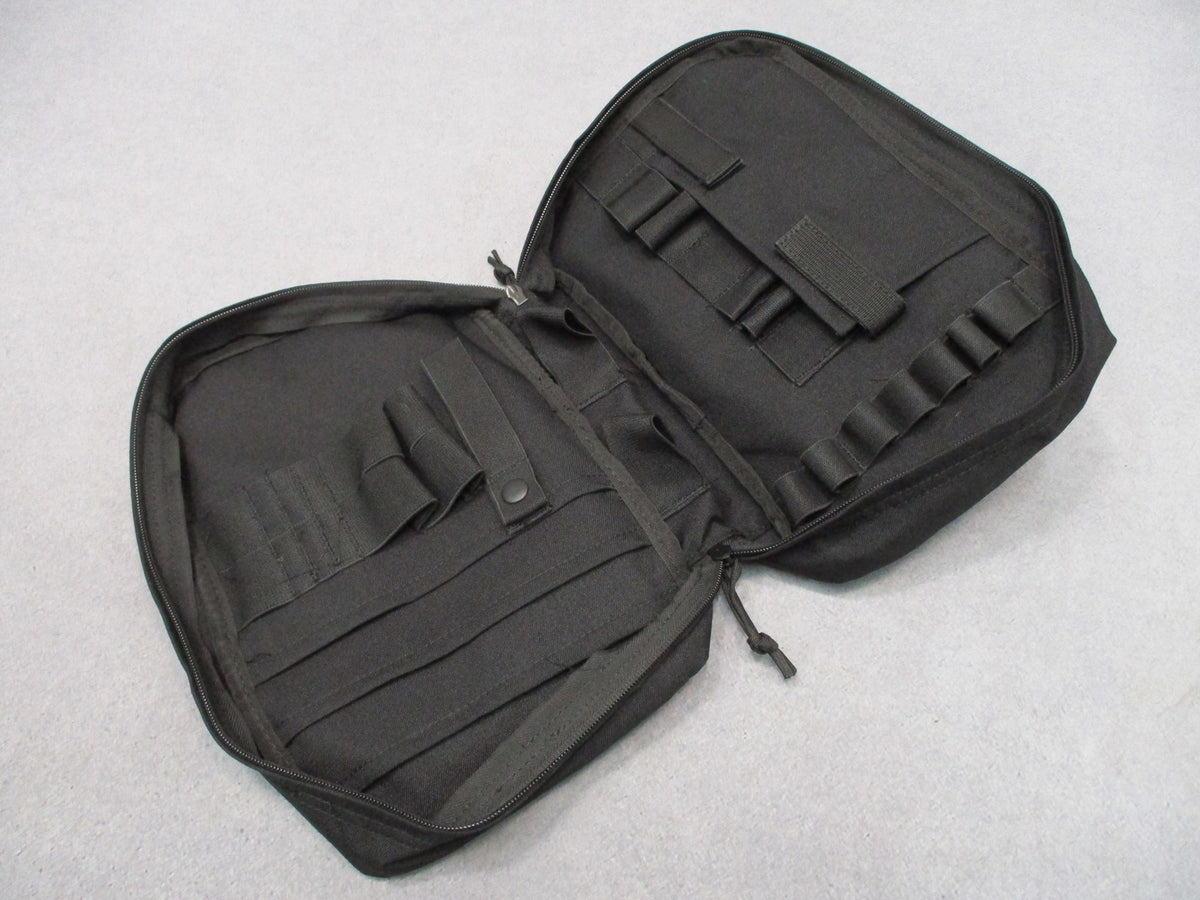 M9 Aid Bag Medical Organizer Insert Black Clamshell Pouch Elastic Tool Holders