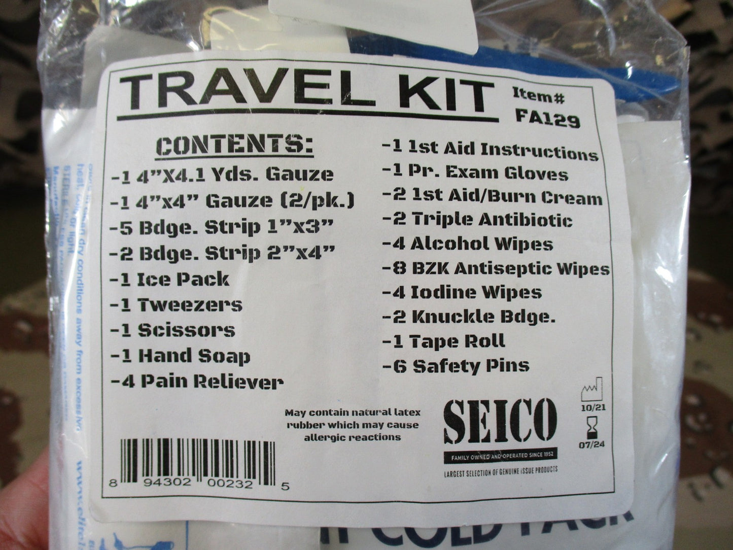 Elite First Aid Travel Kit FA129 Compact Emergency Medical Supplies New