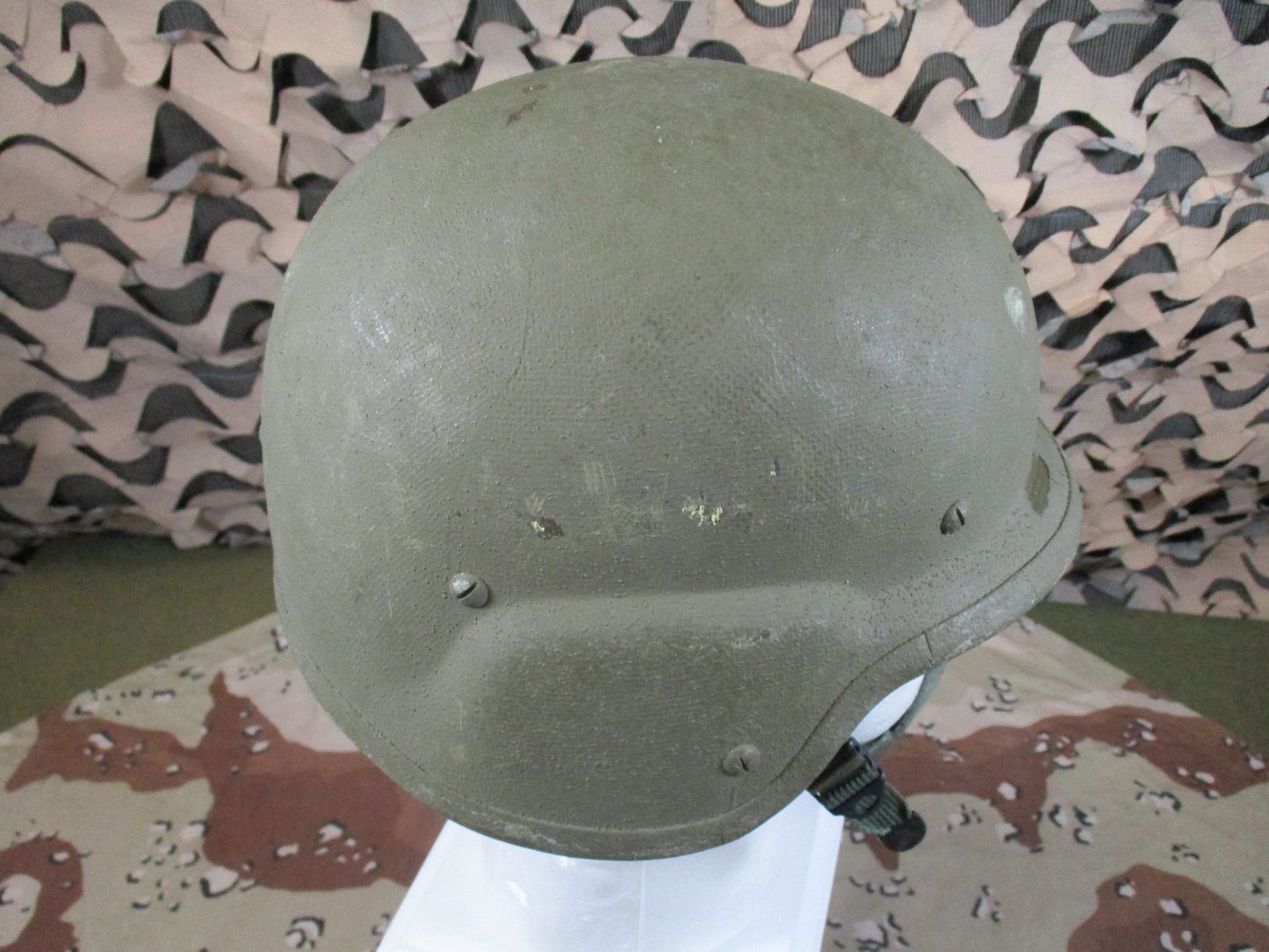 US Military PASGT Helmet Kpot Size XS w/ Desert Camo Cover Surplus