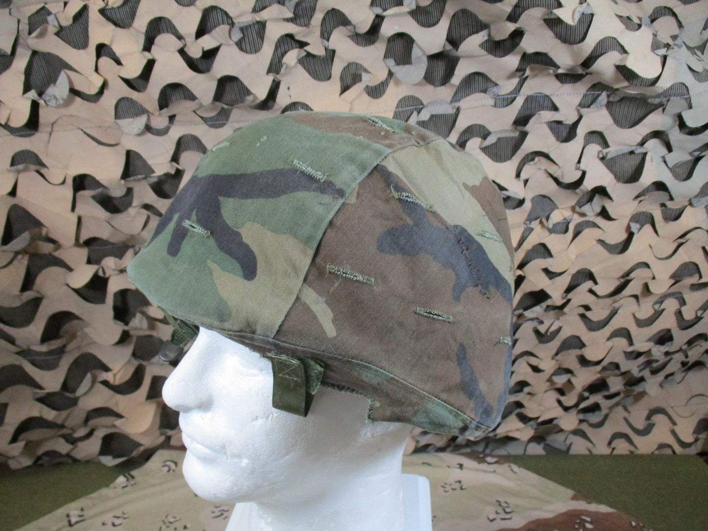 US Military PASGT Helmet Woodland Camo Cover Size Small Genuine Surplus