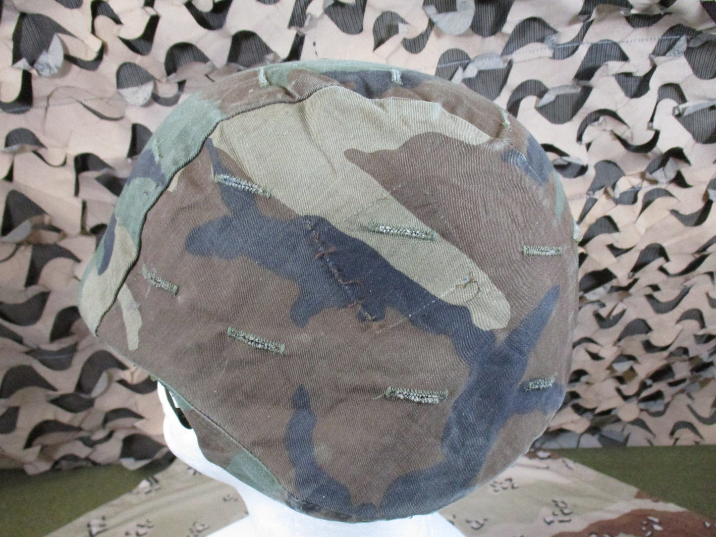 US Military PASGT Helmet Woodland Camo Cover Size Small Genuine Surplus