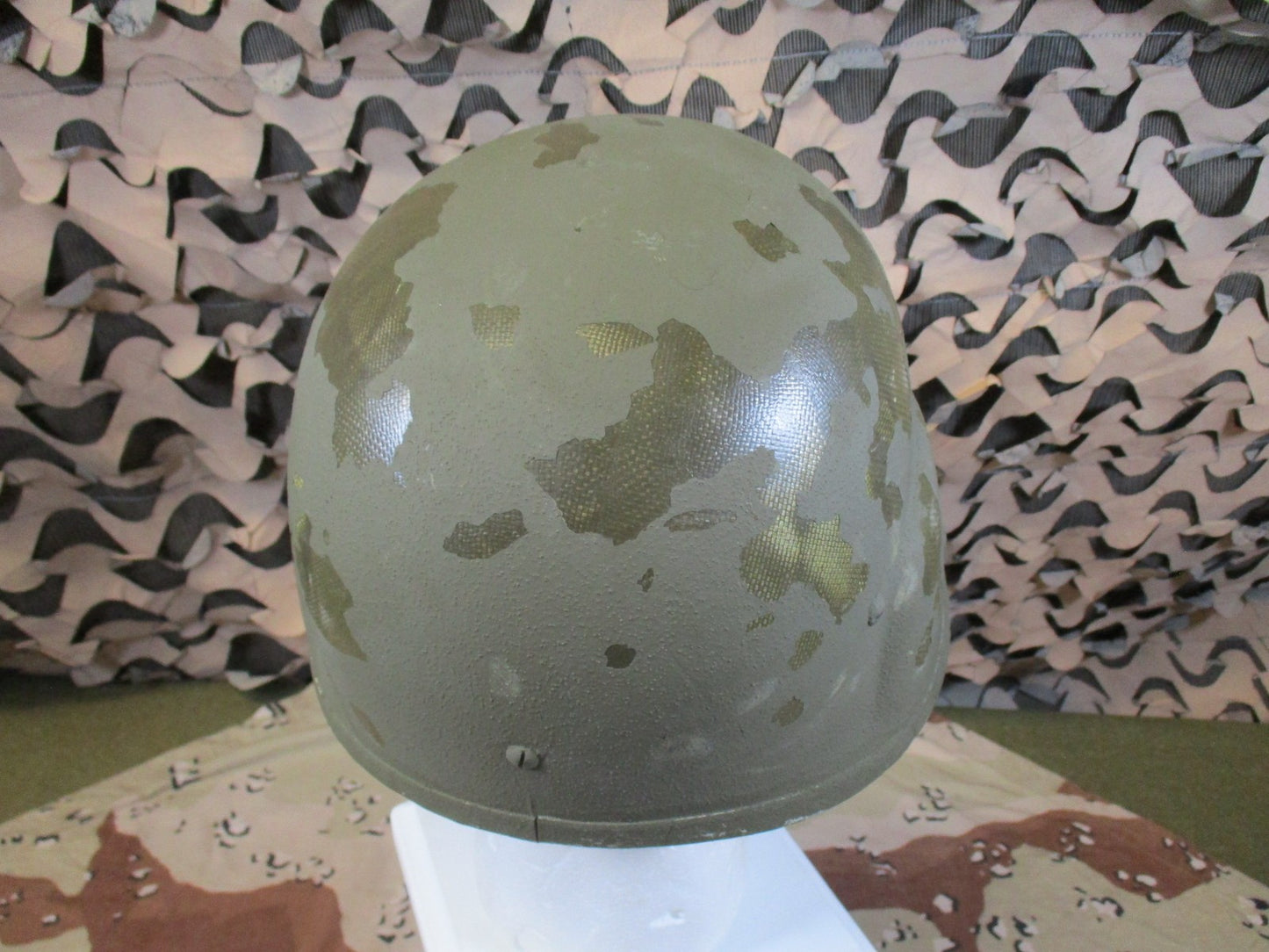 US Military PASGT Helmet Medium Woodland Camo Cover kpot Dated 1988 Surplus