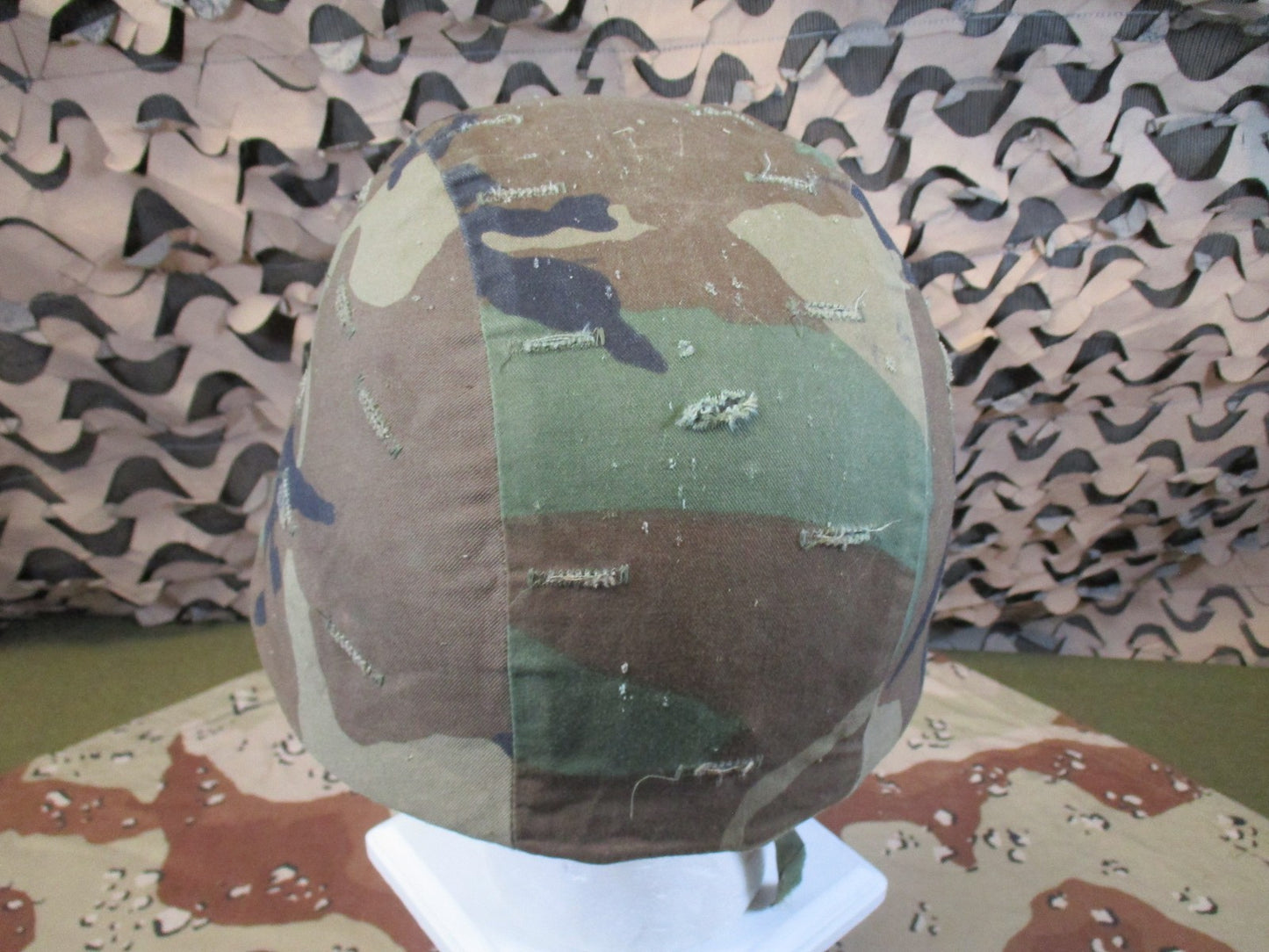 US Military PASGT Helmet Woodland Camo Cover size medium Surplus