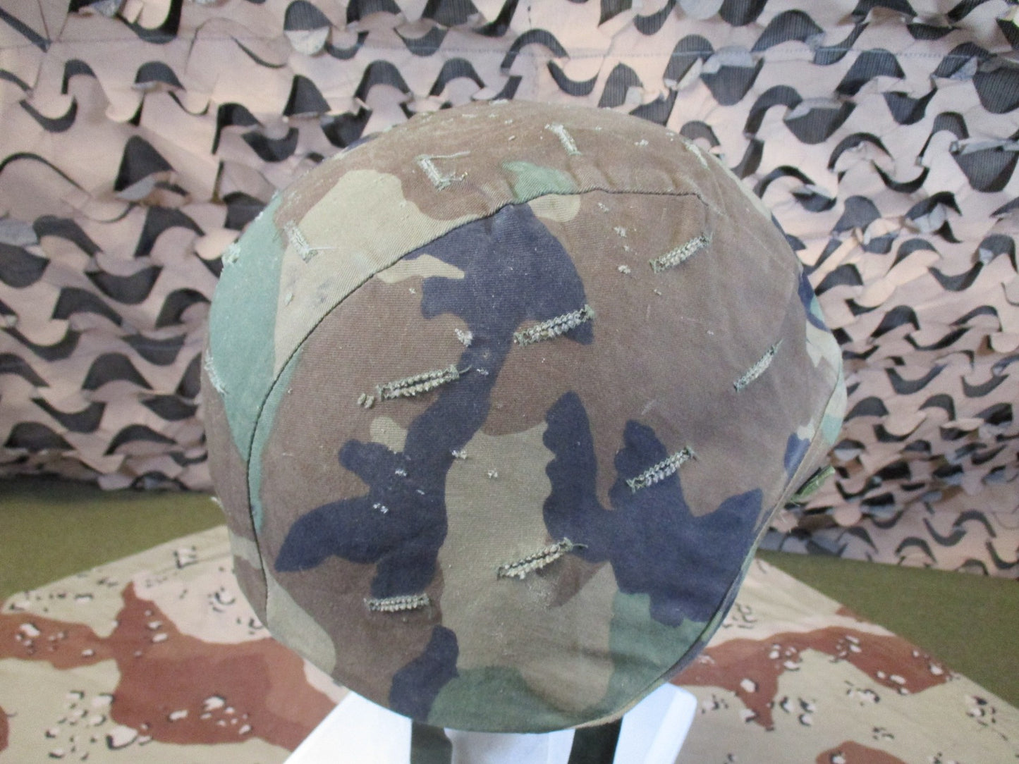 US Military PASGT Helmet Woodland Camo Cover size medium Surplus