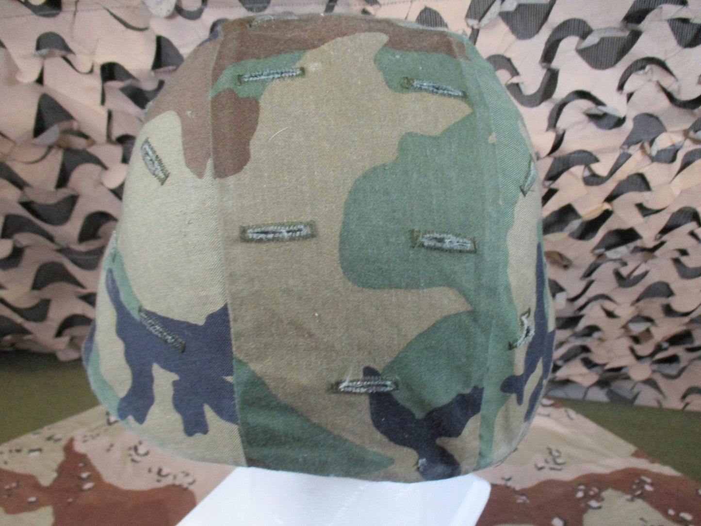 US Military PASGT Helmet Kpot Woodland Camouflage Cover Genuine Surplus