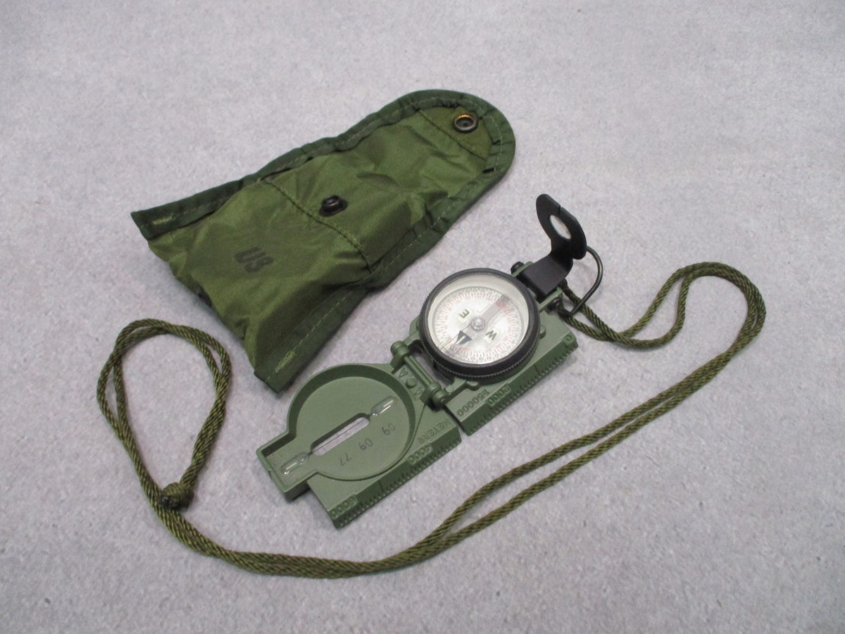 Cammenga Model 3H Tritium Lensatic Compass OD Green 2009 USA w Military Pouch