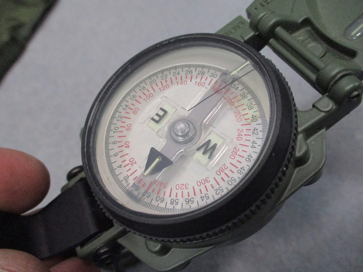 Cammenga Model 3H Tritium Lensatic Compass OD Green 2009 USA w Military Pouch