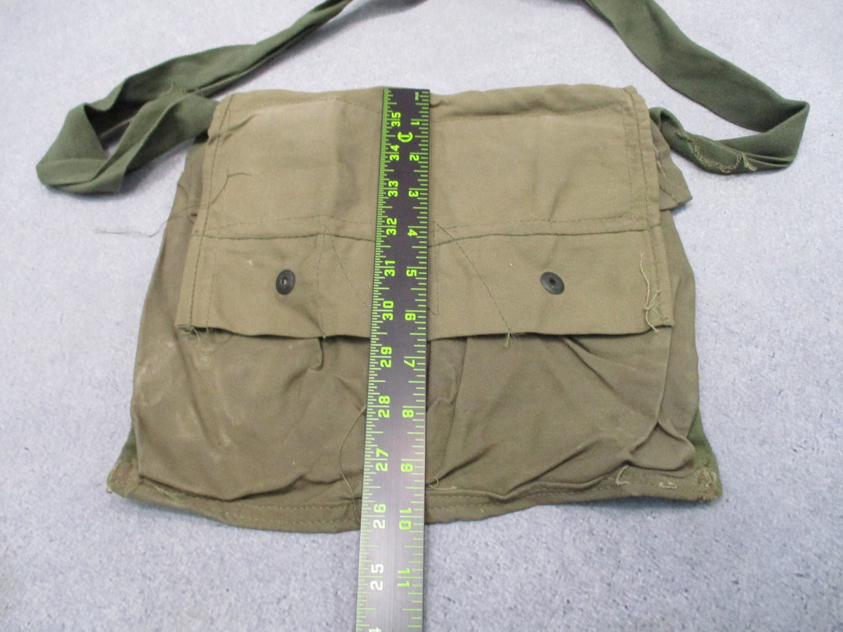 USGI M7 Bandolier Carry Bag OD Green Vietnam Era Military Satchel Vintage