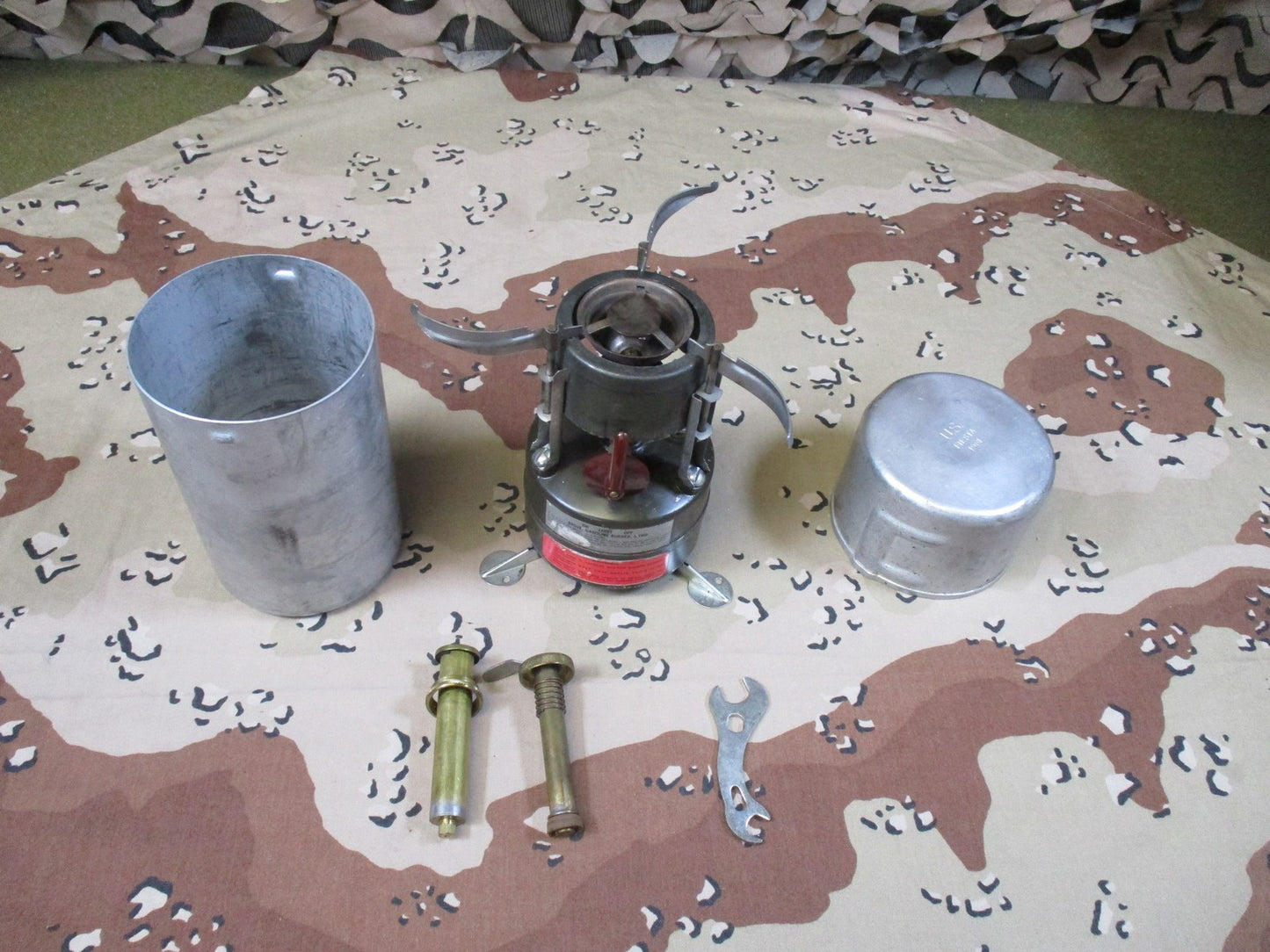 Vintage 1981 U.S. Military M-1950 Gasoline Stove with Aluminum Case