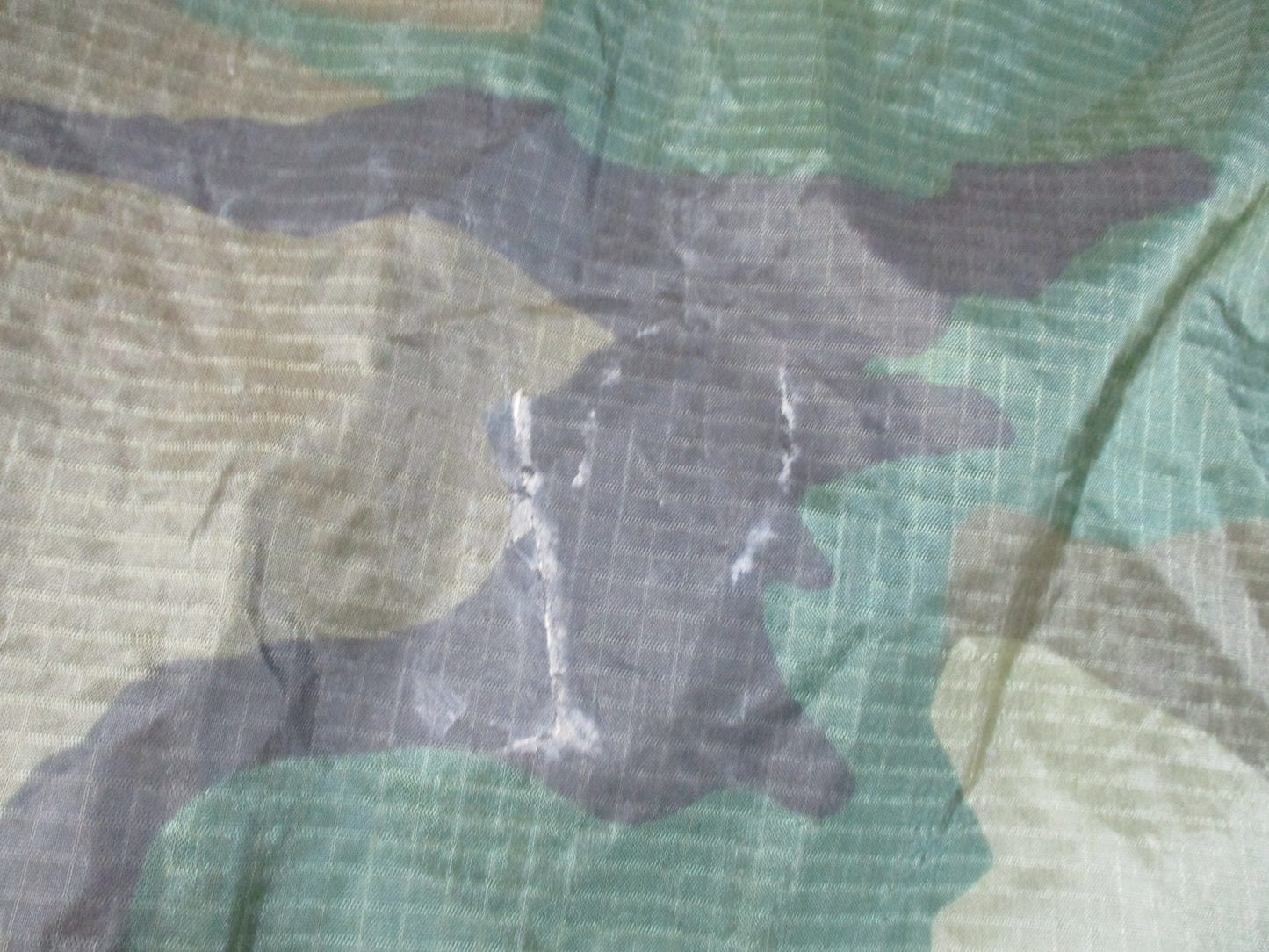 US Military Issue Woodland Camouflage Wet Weather Poncho - Used Condition