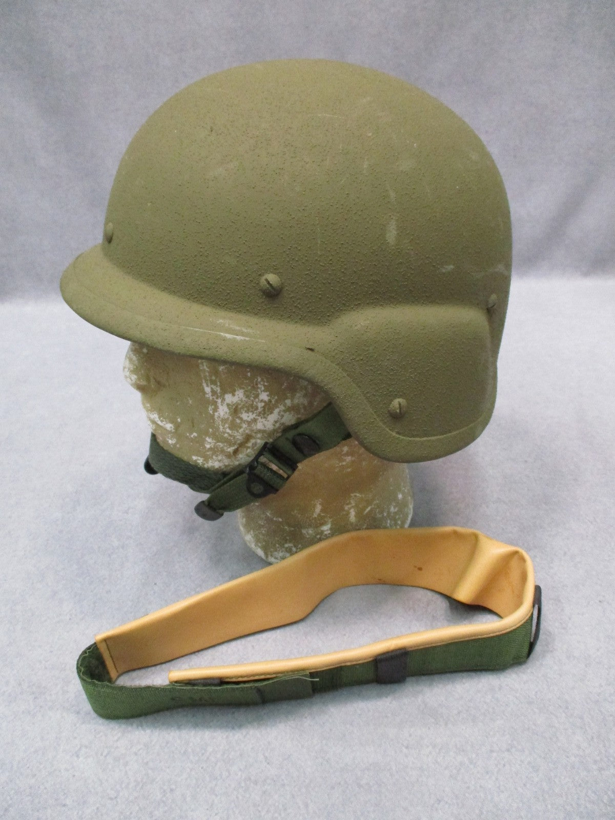 USGI PASGT K-Pot Combat Helmet XS Devils Lake Sioux 1985 w Chinstrap Headband