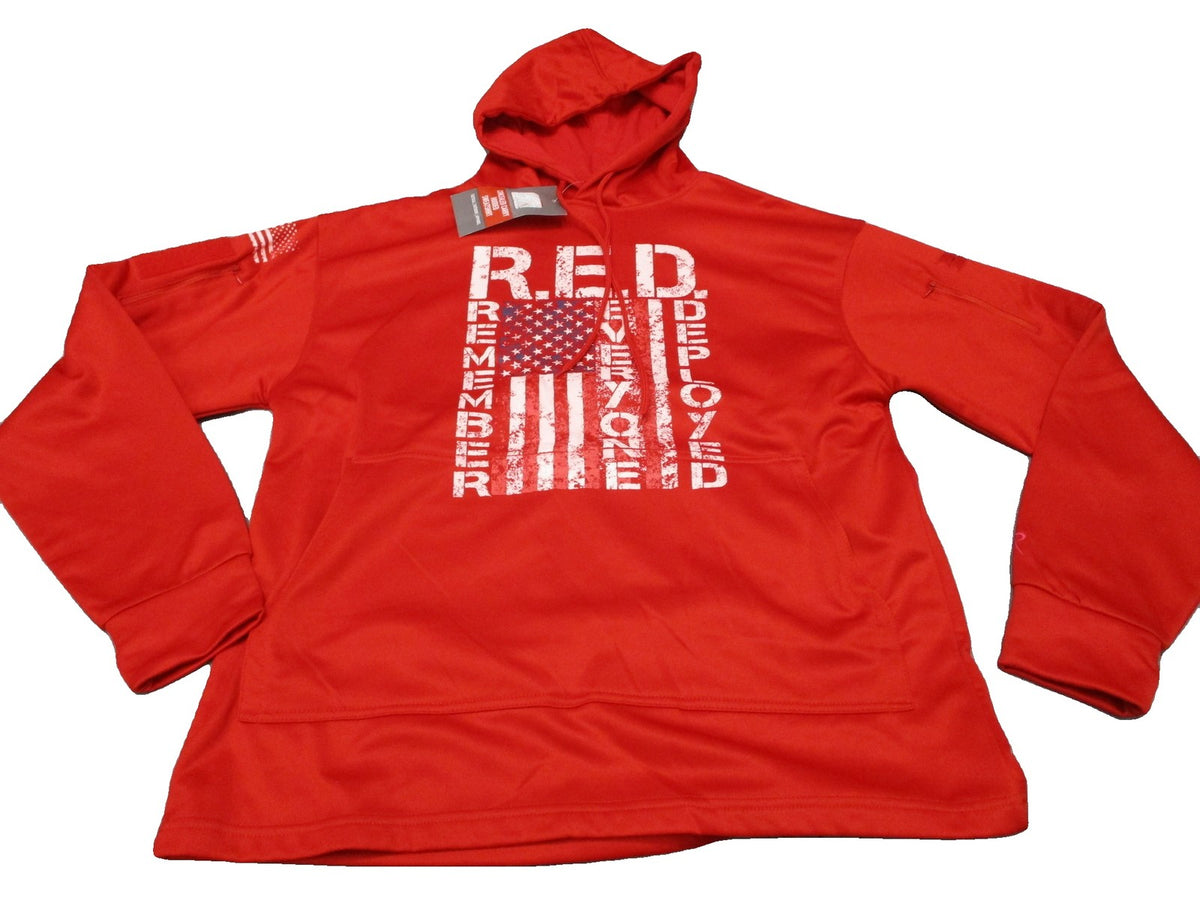 New Rothco R.E.D. Concealed Carry Tactical Hoodie Sweatshirt Red Size Large 4036