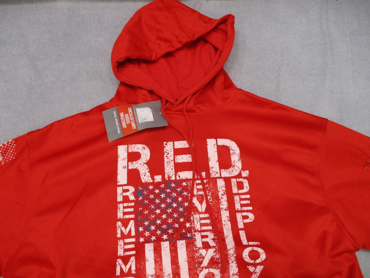 New Rothco R.E.D. Concealed Carry Tactical Hoodie Sweatshirt Red Size Large 4036