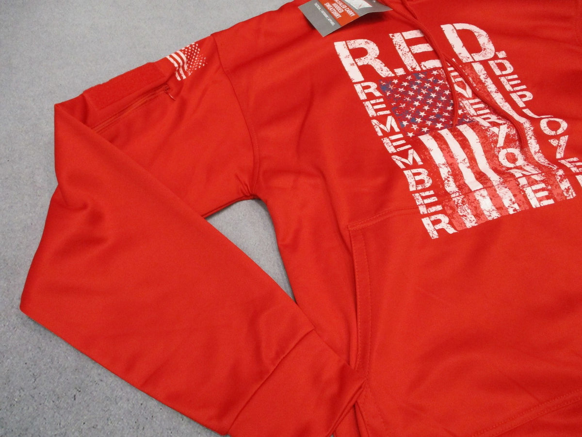 New Rothco R.E.D. Concealed Carry Tactical Hoodie Sweatshirt Red Size Large 4036
