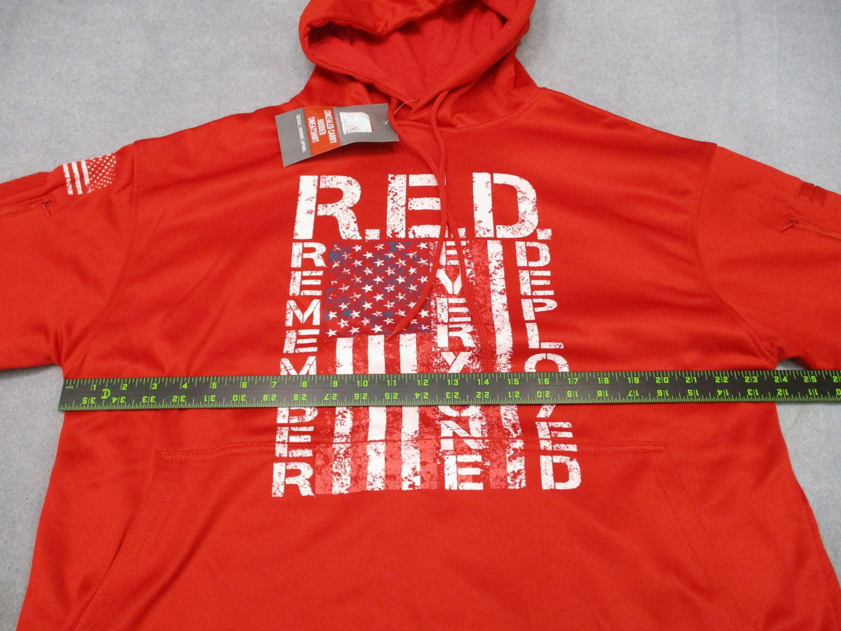 New Rothco R.E.D. Concealed Carry Tactical Hoodie Sweatshirt Red Size Large 4036