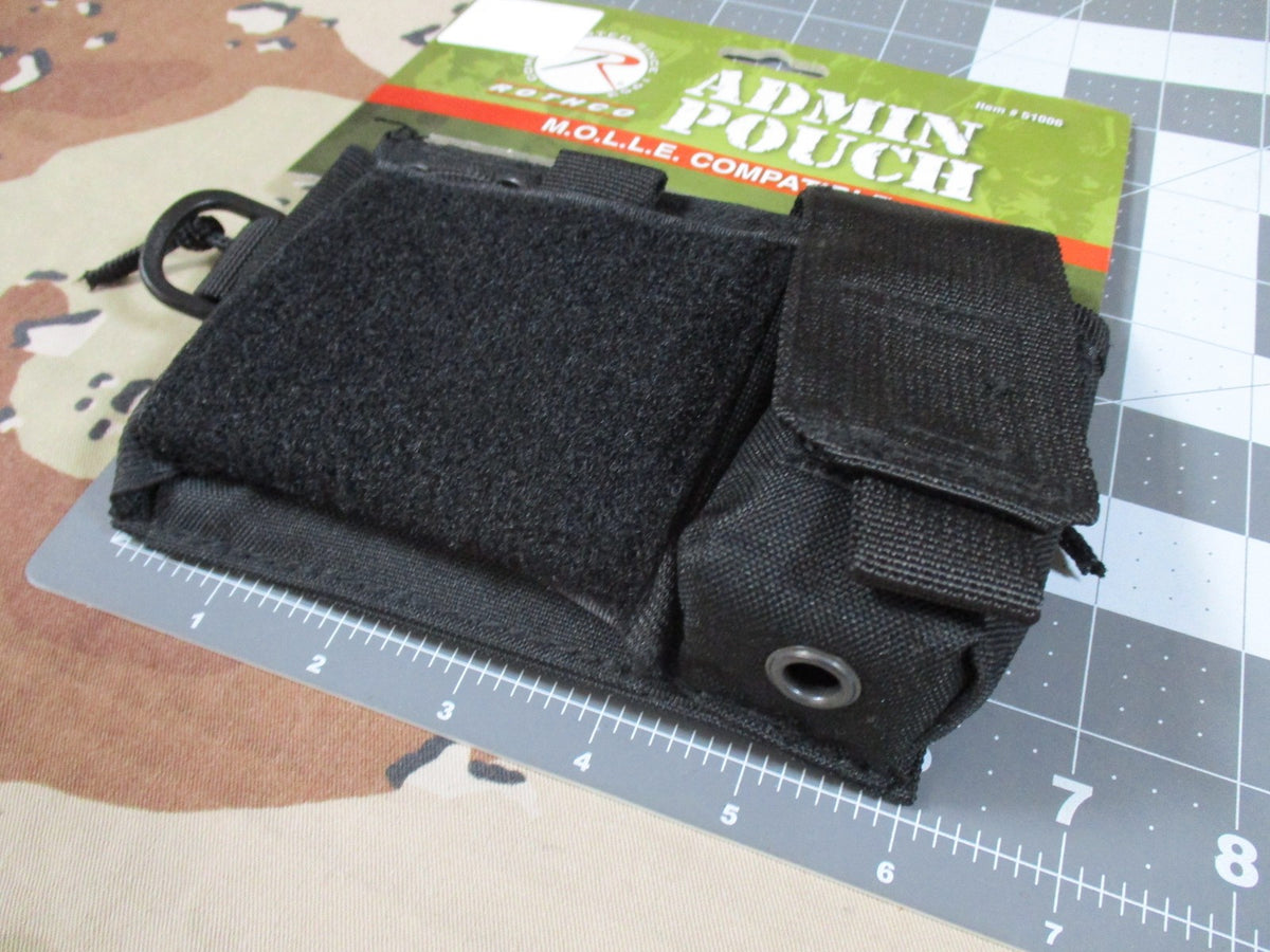 New Rothco Tactical Admin Pouch MOLLE Compatible Black Gear Organizer 51006