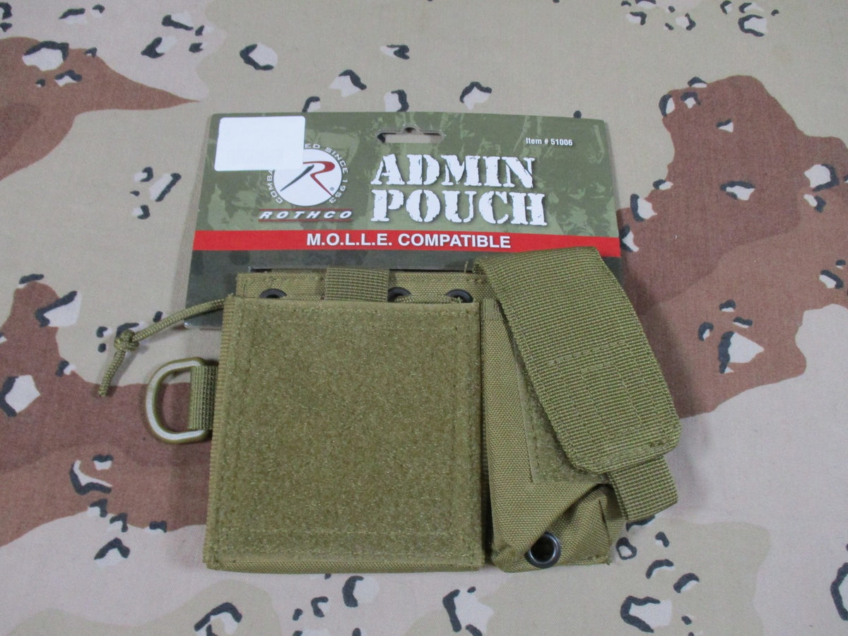 New Rothco M.O.L.L.E. Compatible Admin Pouch Coyote Tactical Gear 51006