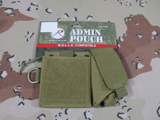 New Rothco M.O.L.L.E. Compatible Admin Pouch Coyote Tactical Gear 51006