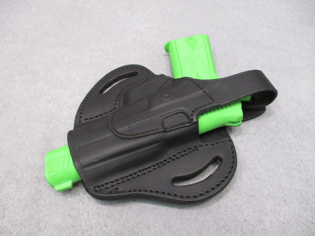 Tagua Leather Pancake Holster Black RH Thumb Break 1911 Beretta 92 Test Fit