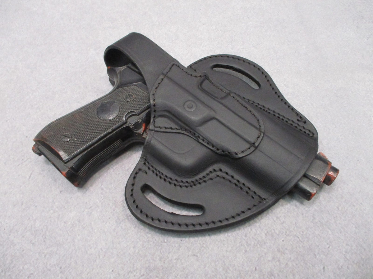 Tagua Leather Pancake Holster Black RH Thumb Break 1911 Beretta 92 Test Fit
