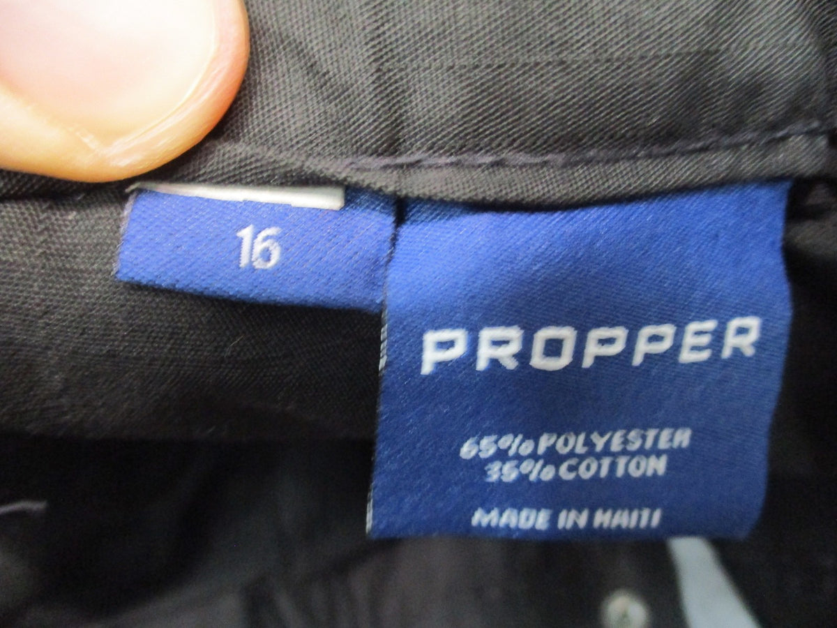 New Propper Women's Tactical Cargo Pants Black 16 Unhemmed 36.5 Ripstop Teflon