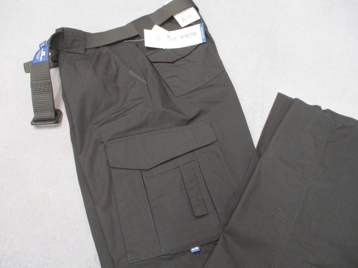 New Propper Women's EMS Tactical Pants Black Size 14 Unhemmed 36.5 Teflon Belt