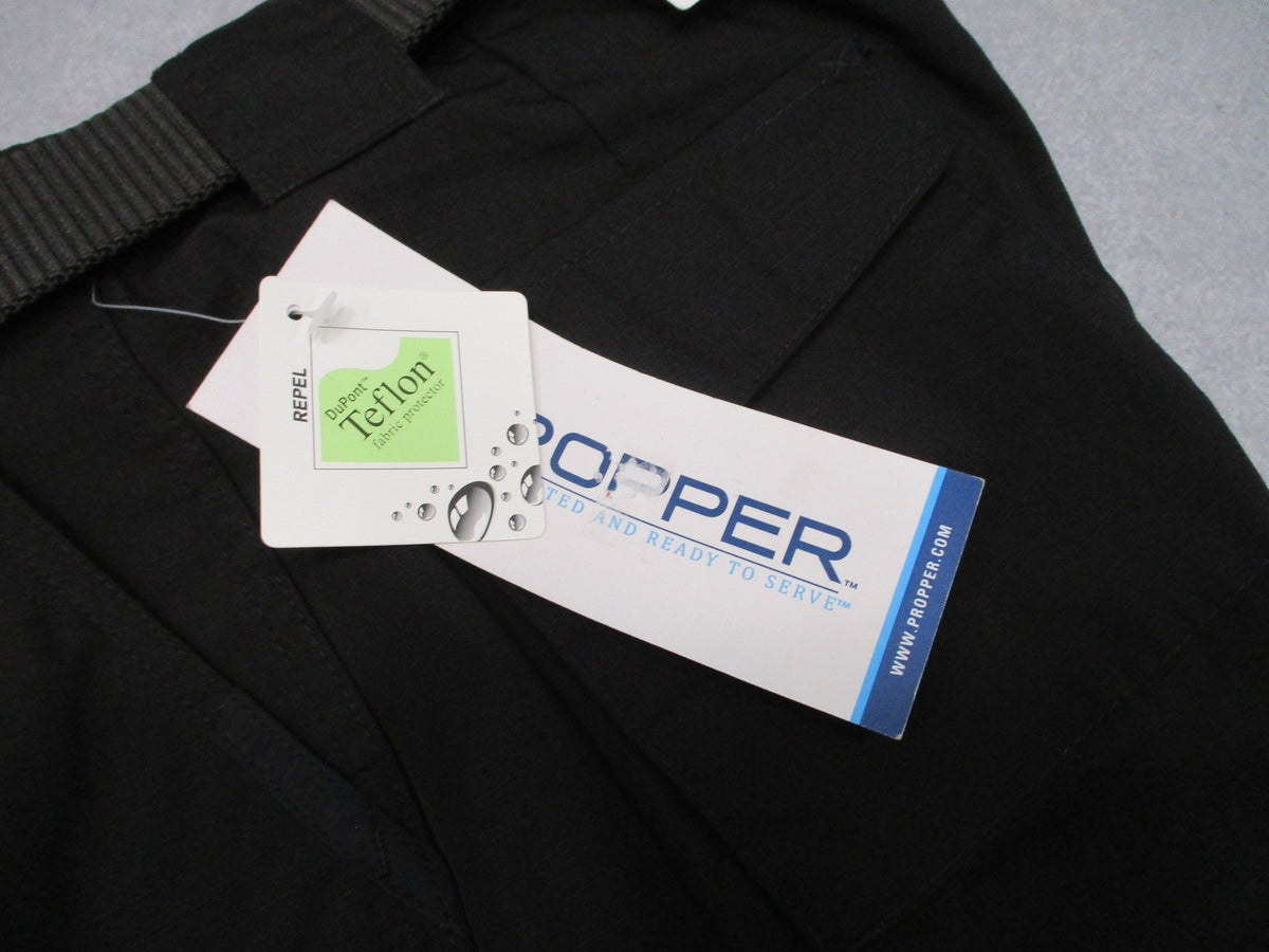 New Propper Women's EMS Tactical Pants Black Size 14 Unhemmed 36.5 Teflon Belt