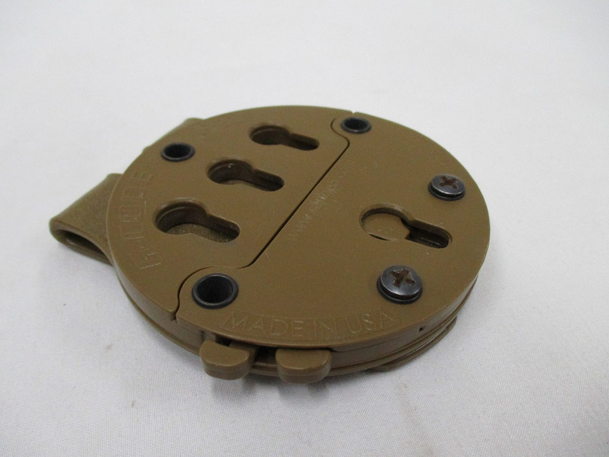 G-CODE TACTICAL HOLSTER MOUNT PISTOL/DUTY BELT ADAPTER RTI GA-0025 COYOTE BROWN