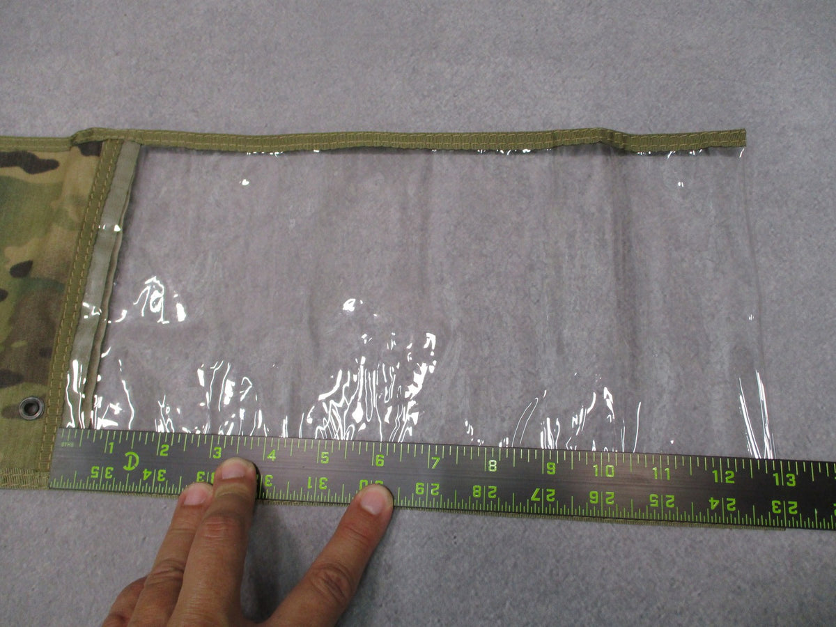 Tactical Map Document Case Multicam Foldable Pouch Clear Window Military Style