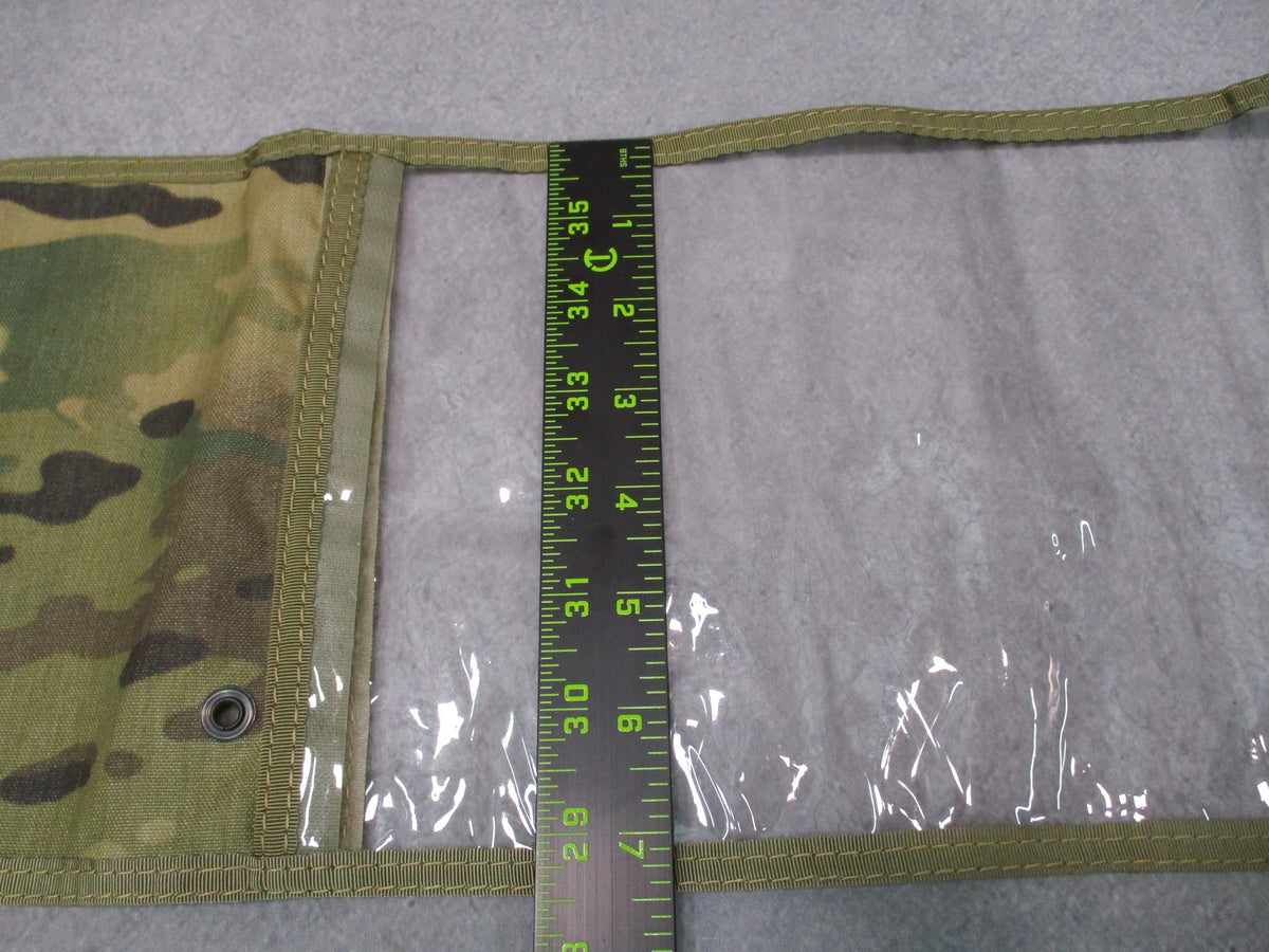 Tactical Map Document Case Multicam Foldable Pouch Clear Window Military Style