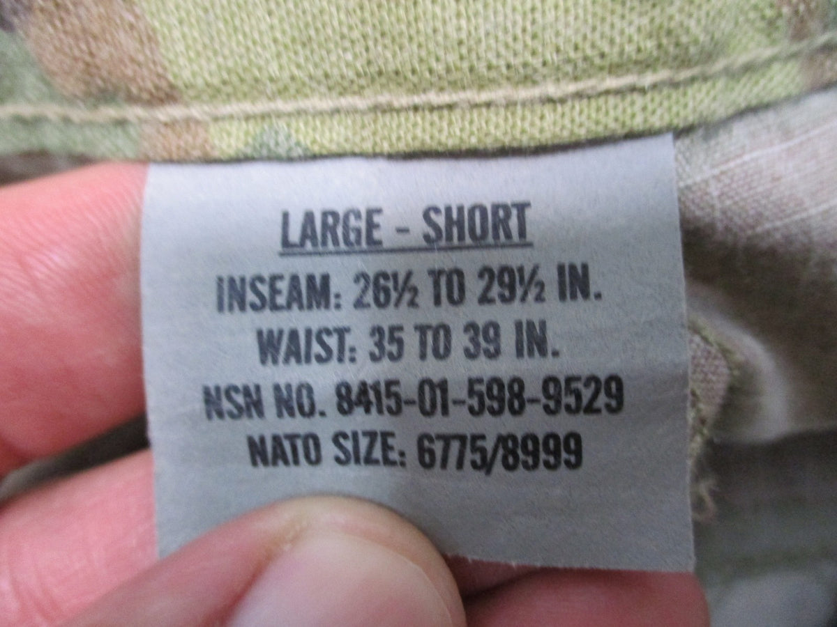 USGI Army OCP Scorpion W2 FR Combat Trousers Large Short 8415-01-598-9529