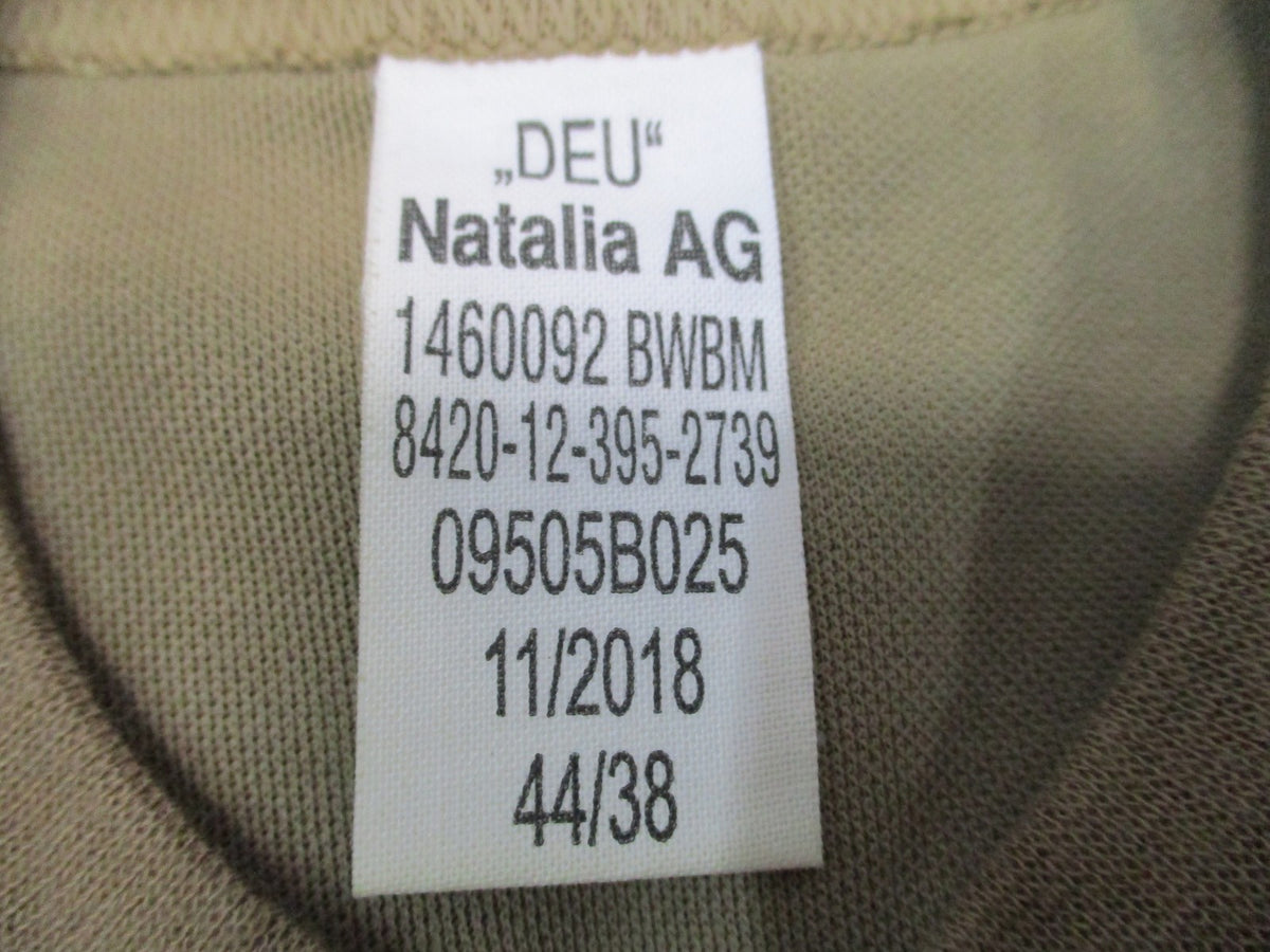 German Bundeswehr Tropical T-Shirt Tan Small 44/38 NSN 8420-12-395-2739