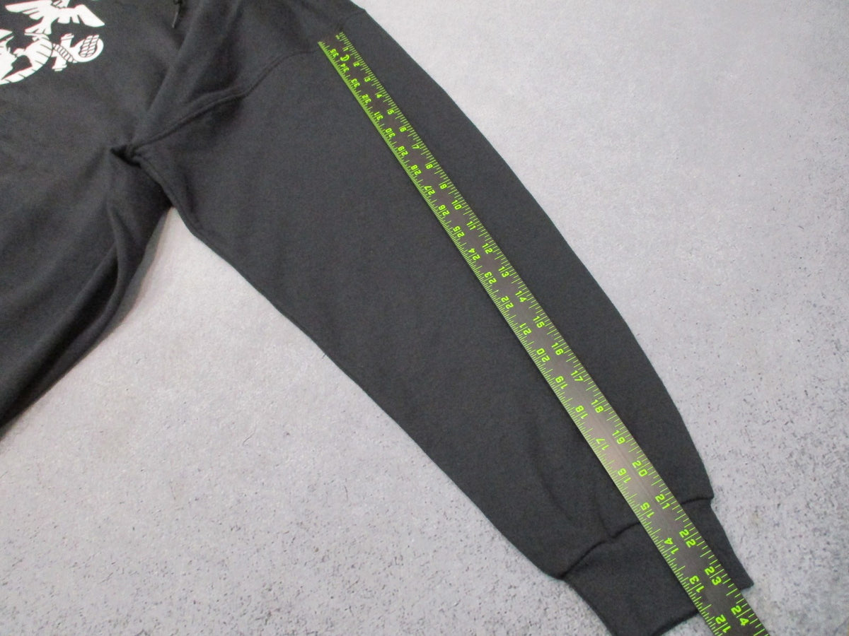 New Rapid Dominance USMC Eagle Globe Anchor Black Hoodie Sweatshirt Size 2XL