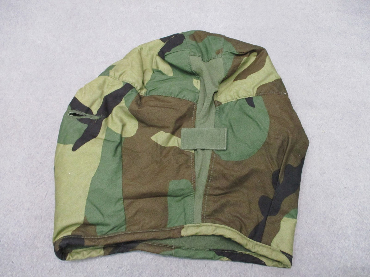 US Military Woodland Camo Cold Weather Helmet Liner Cap Size 7 1/4 Surplus
