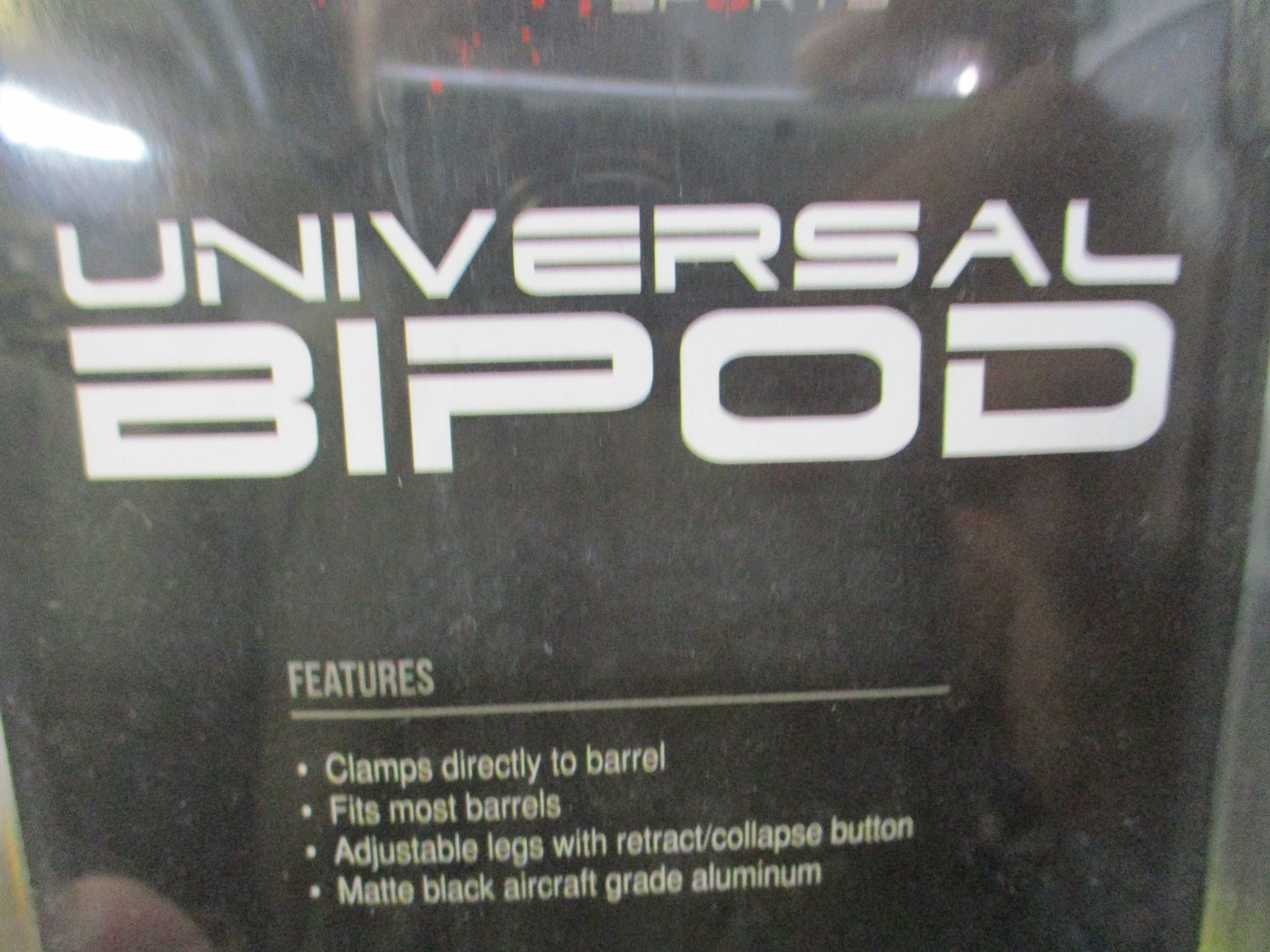 AIM Sports Universal Bipod BPUNIS Matte Black Barrel Clamp New Retail