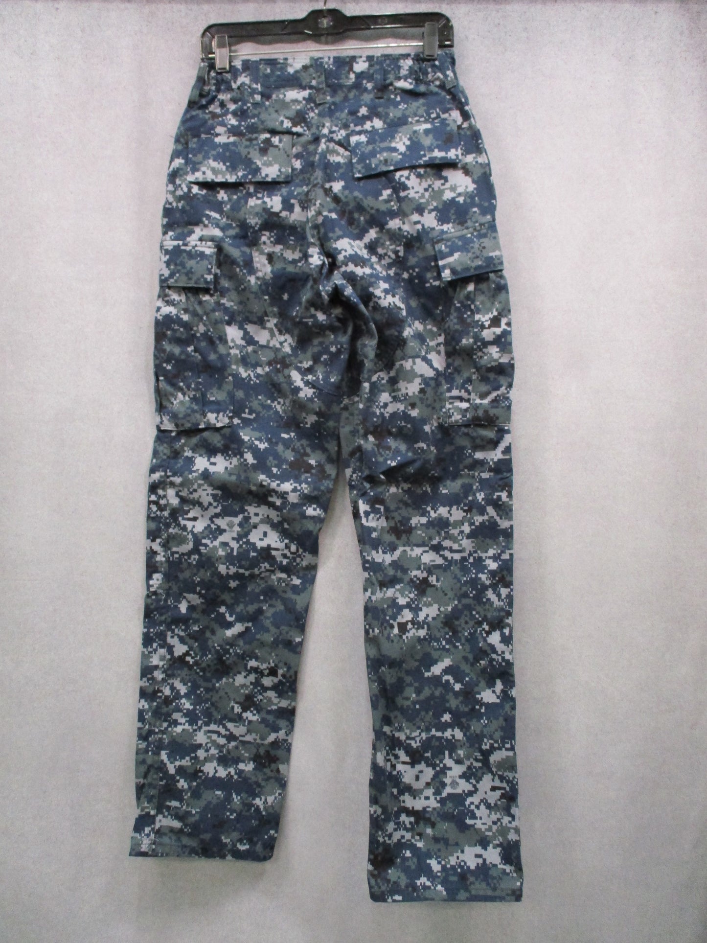 US Navy NWU Type I Working Trousers Digital Camo Small Long 50/50 Nylon Cotton