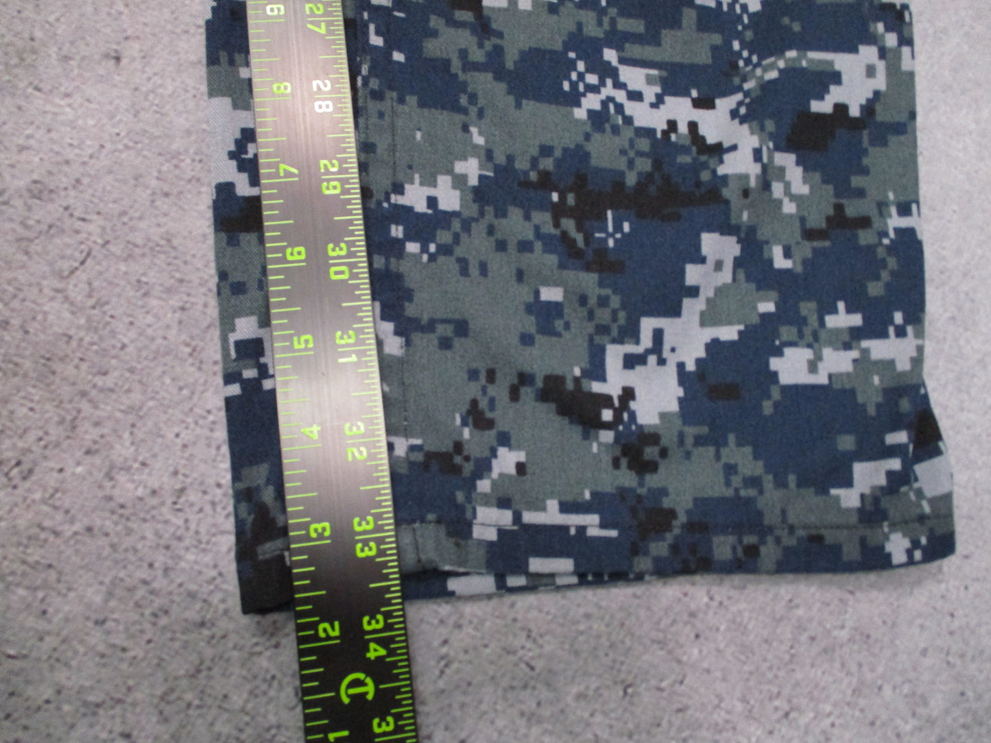US Navy NWU Type I Working Trousers Digital Camo Small Long 50/50 Nylon Cotton