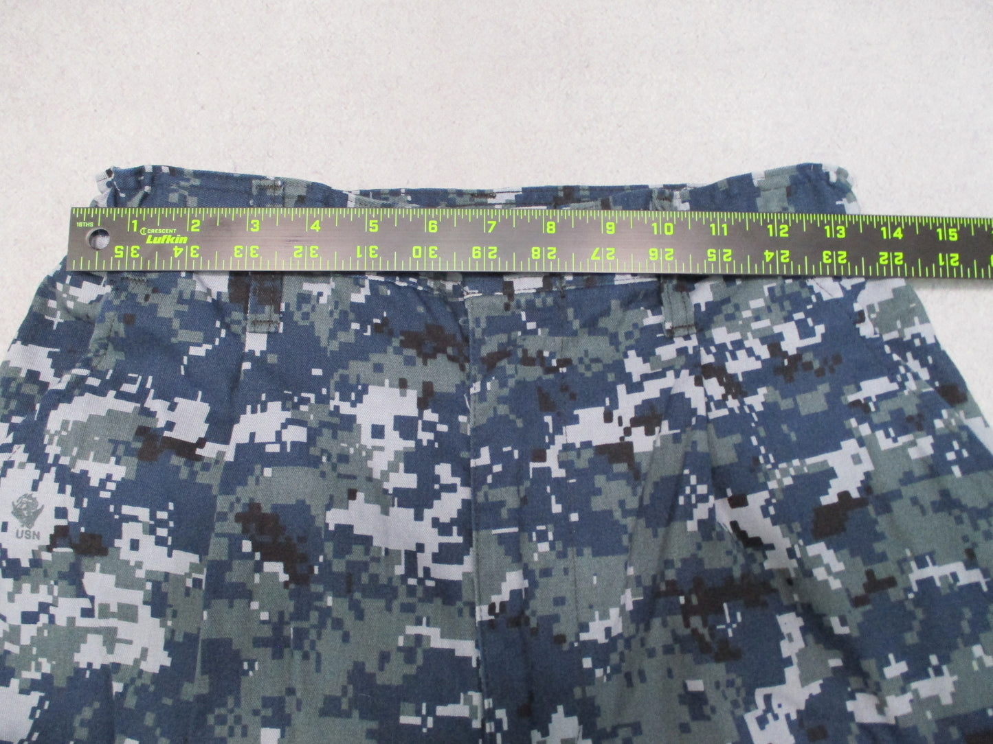 US Navy NWU Type I Working Trousers Digital Camo Small Long 50/50 Nylon Cotton