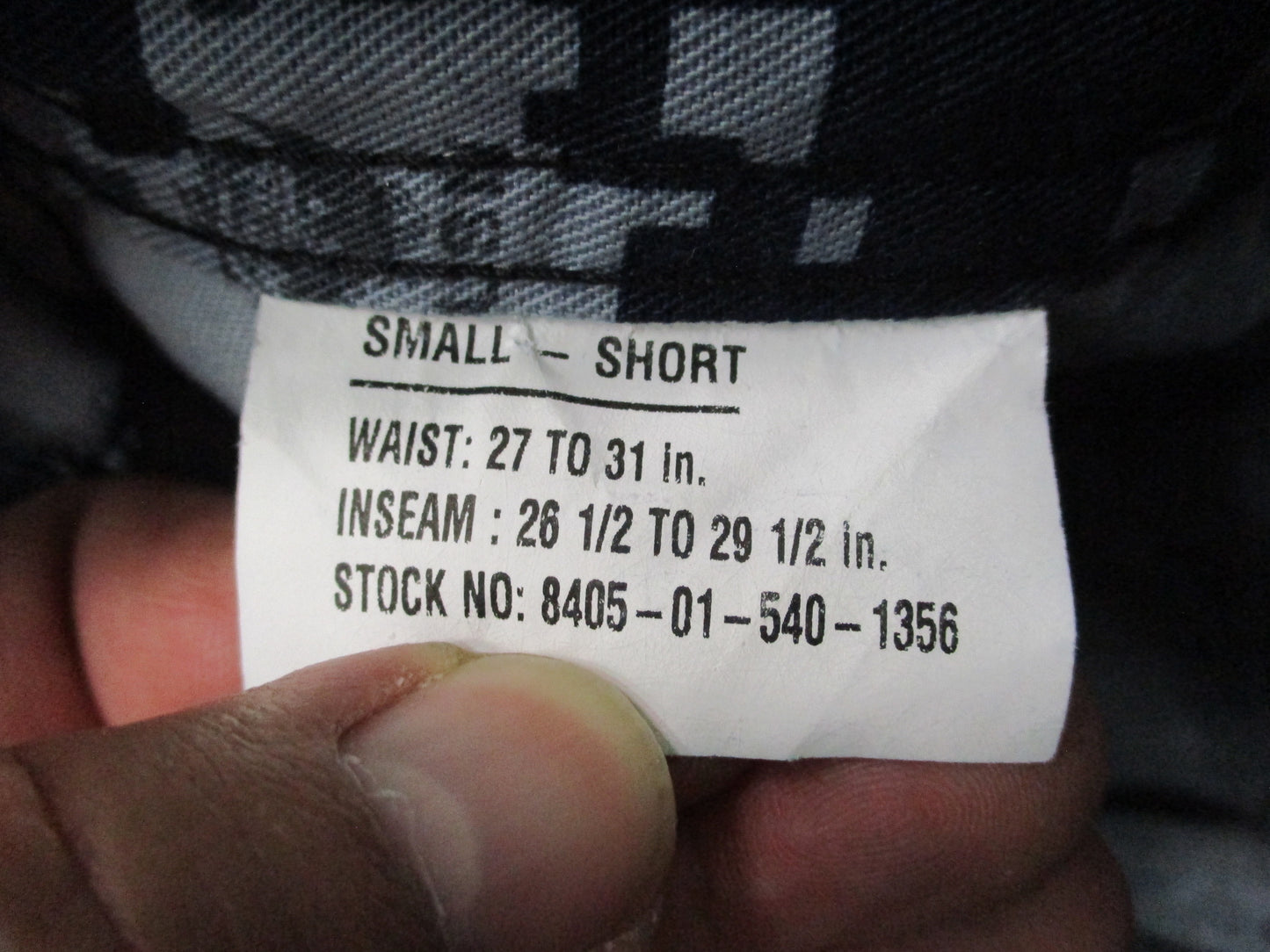 US Navy NWU Type I Working Trousers Digital Camo Small Short ReadyOne Industries