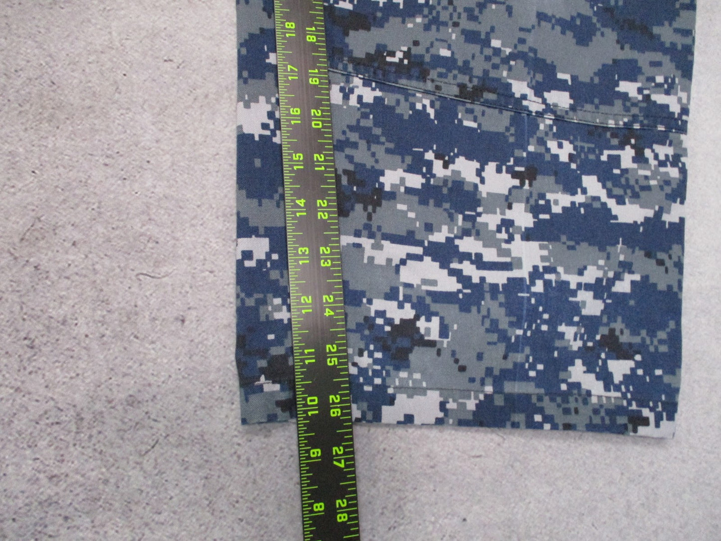 USN blue/gray digital camouflage Size Medium Short NSN 8405-01-540-1446 Trouser