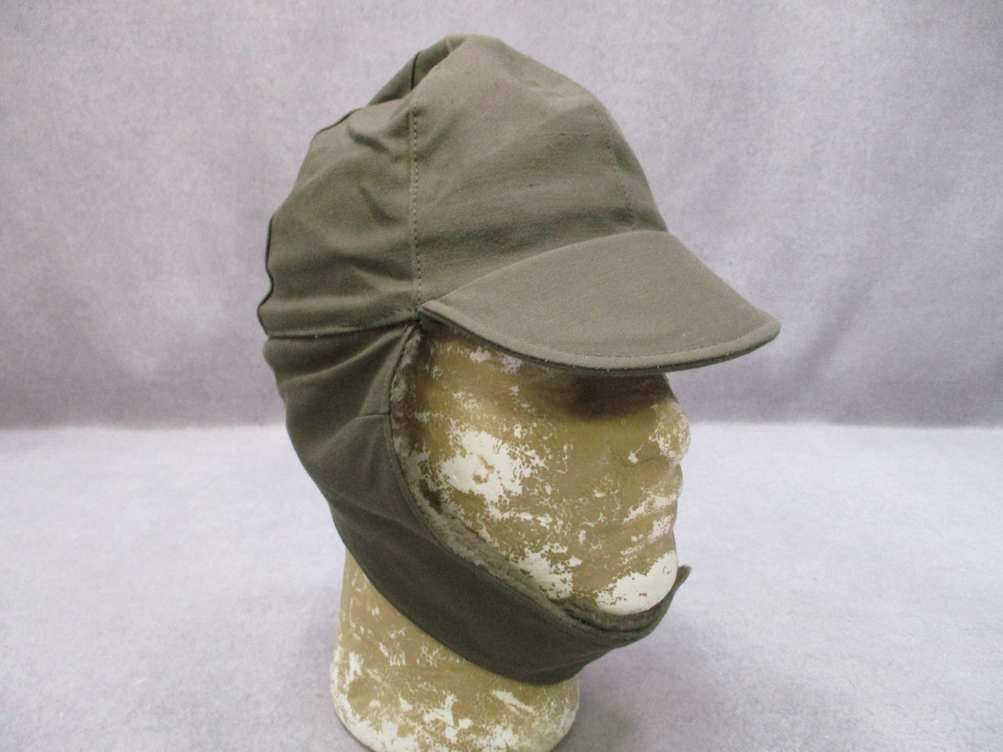 Bundeswehr German Army Winter Cap Olive Green Size 55 US 6 7/8 Military Surplus