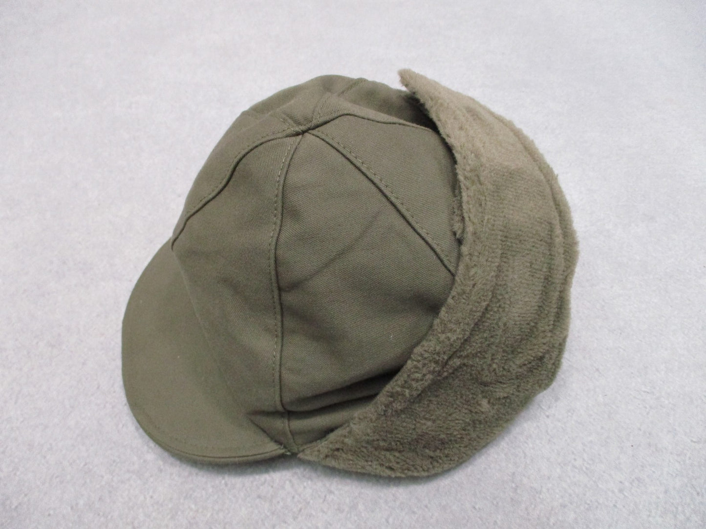 Bundeswehr German Army Winter Cap Olive Green Size 55 US 6 7/8 Military Surplus