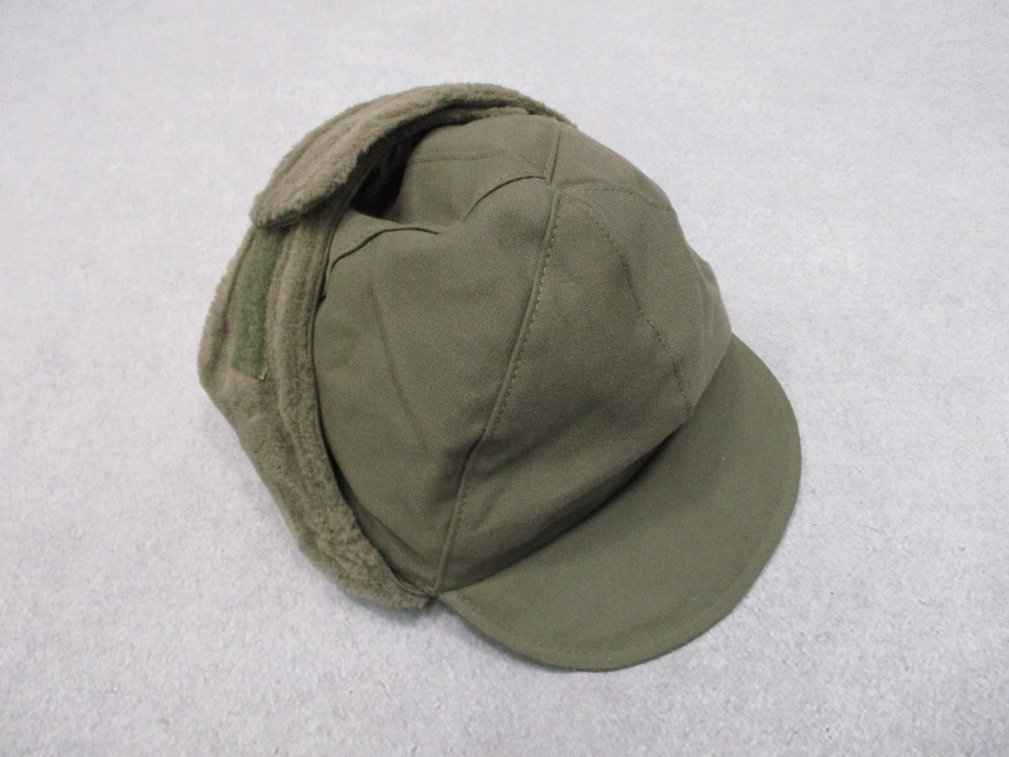 Bundeswehr German Army Winter Cap Olive Green Size 55 US 6 7/8 Military Surplus