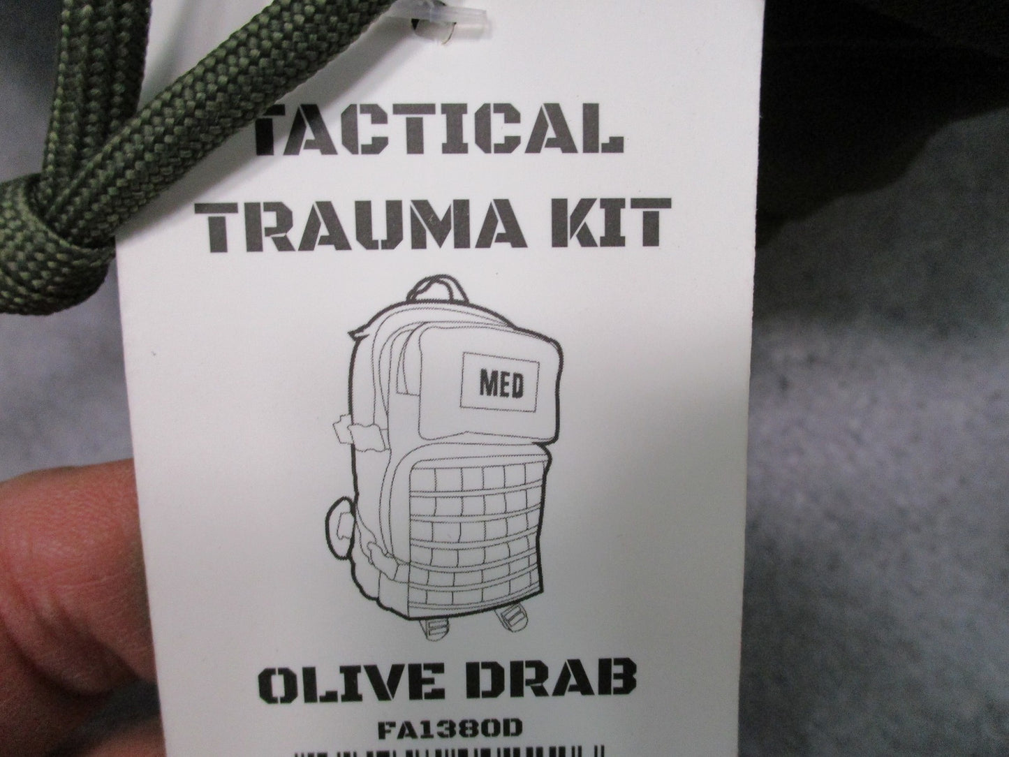 Elite First Aid FA138OD Assault Pack Backpack OD Green NWOT Empty new old stock