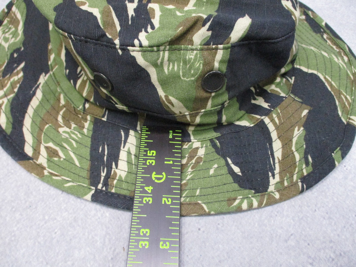 HQ Tigerstripe Hat WOODLAND TIGERSTRIPE PATTERN Size 7 1/4 NSN 8415-00-935-6661