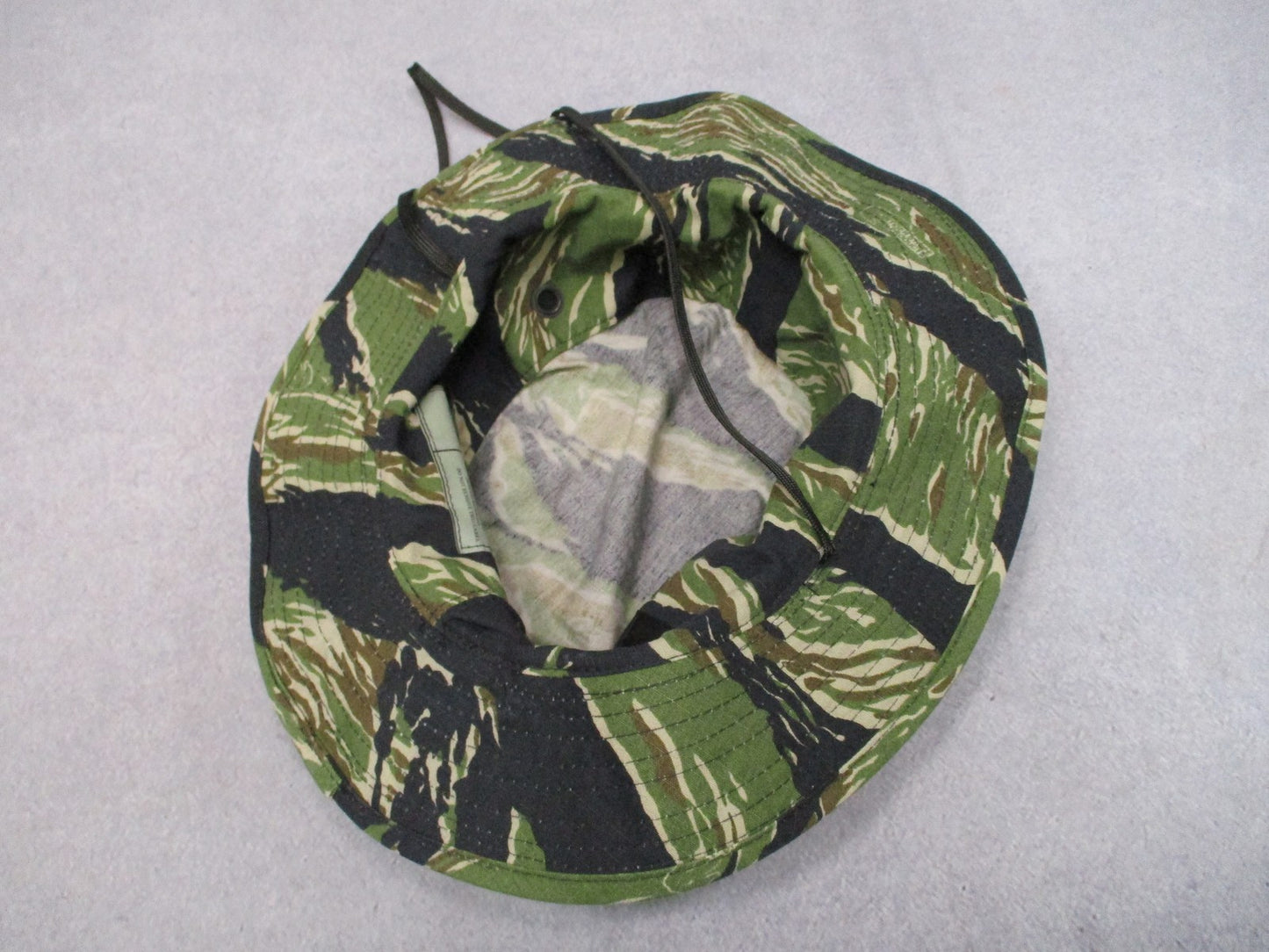 HQ Tigerstripe Hat WOODLAND TIGERSTRIPE PATTERN Size 7 1/4 NSN 8415-00-935-6661