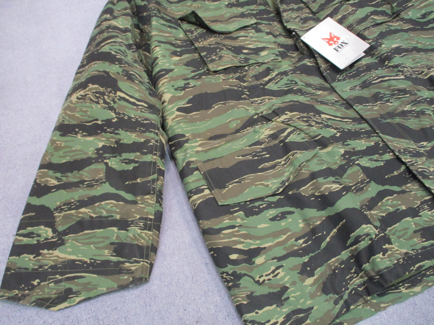 New Fox Outdoor M65 Field Jacket with Liner Tiger Stripe Camo Size 2XL