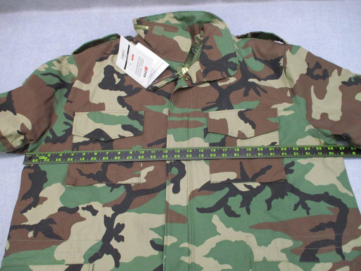 New Fox Outdoor M65 Field Jacket w. Liner Woodland Camo 68-34 Camouflage Size XL